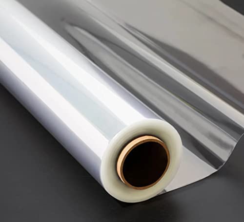 80CM x 30M x 3MIl Klare Cellophan Rolle Groß - Transparent Geschenkpapier 3 Mil Dicke - Klares Verpackungspapier Für Blume, Geschenk baskt Verpackung, Leckereien Wrap (80CM falten in 40CM)