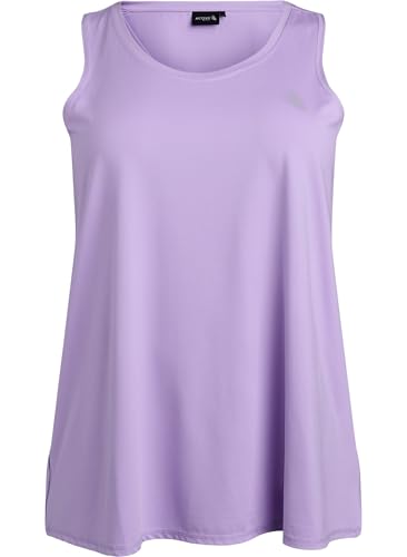 Zizzi Active by Große Größen Damen Trainingstop mit Rundhals Gr Gr XL Lavender - Plus Size Damen Kleidung