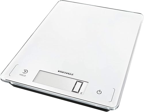 Soehnle Küchenwaage Page Profi 300, digitale Küchenwaage, Gewicht bis zu 20 kg, Haushaltswaage mit Tara und patentierter Hold-Funktion, elektronische Waage mit LCD-Anzeige, extragroße Wiegefläche