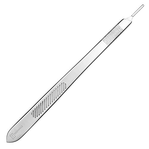 May - Skalpellhalter 21 cm lang - mit flachem Handgriff - Figur Nr 3 - Skalpellgriff - Klingenhalter für Einmal-Sklapellklingen - Edelstahl