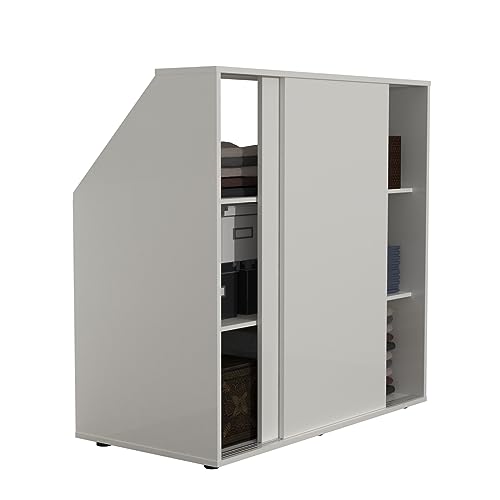 VDD Kleiderschrank mit schräger Wand im Dachgeschoss-Schlafzimmer – Schrank für schräge Wände