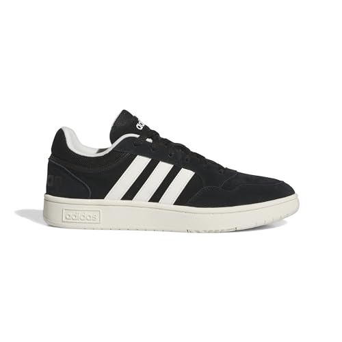 adidas Damen Hoops 3.0 Low Classic Basketball Sneaker, Schwarz/gebrochenes Weiß/gebrochenes Weiß, 11 US