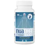 Nua Biological - NuaDHA 1000 in Kapseln, Nahrungsergänzungsmittel auf Basis von DHA (Docosahexaensäure) - Omega-3 aus Blauem Meeresfisch - 90 Kapseln in Triglycerid-Form (1000 mg DHA/Kapsel)