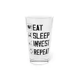 Bierglas Pint 473 ml lustige Aktien Trader Inspirational Invest Investor Wortspiel Humorvolle Forex 16 oz