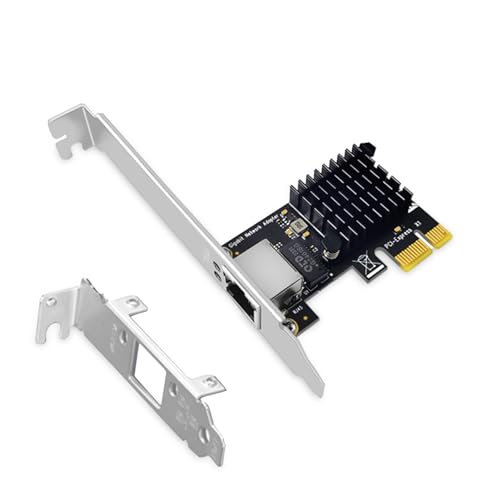 RTL8111G PCIe Netzwerkkarte Gigabit Ethernet mit RTL8111G Chip, RJ45 LAN Anschluss, PCIe X1 Installation, NIC Kompatibel mit Windows/Linux/MAC OS, Ideal für PC Server, High-Speed Datenübertragung