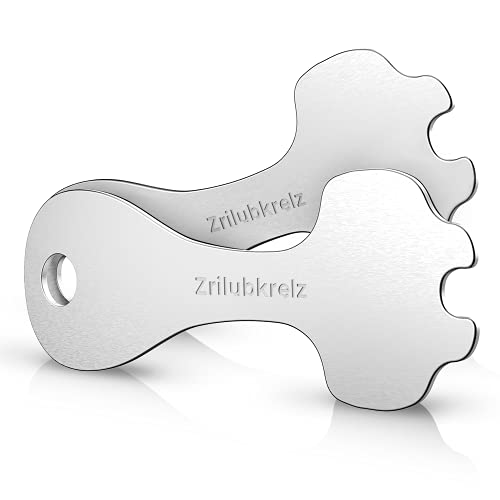 Zrilubkrelz® 2 Einkaufswagenlöser aus Metall | 2er Pack | Sofort abziehbarer Schlüssel | Kein Steckenbleiben im Schloss | Einkaufswagen Schlüsselanhänger Einkaufswagenchip Einkaufschip chip tool