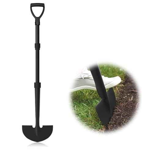 MANXRKUI Rasenkantenschneider Gardena, Manueller Rasenkantenschneider mit Metallklinge, Halbmond Rasenkantenwerkzeug mit D-Griff, 104 cm Langer Griff, Rasenkantenschneider für Gras, Gehweg, Hof