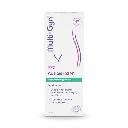 Multi-Gyn ActiGel 2in1 – Behandelt bakterielle Vaginose – Stellt die Flora wieder her – Stoppt schlechten Geruch, Ausfluss und Juckreiz – 50 ml mit Applikator