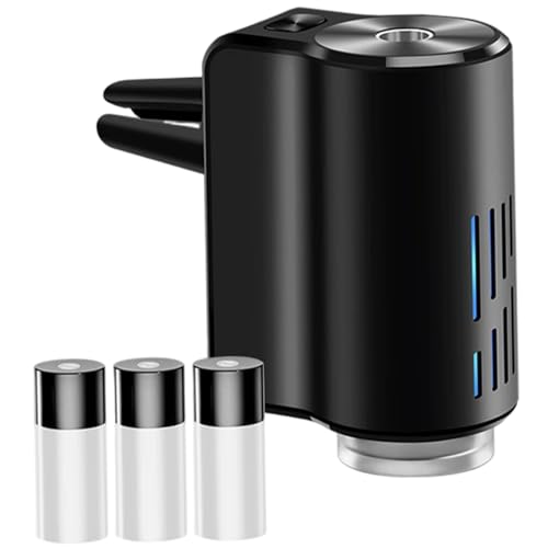 Smart Car Lufterfrischer, 3 Modi Car Diffusor mit leichtem, wiederaufladbarem automatischem Lufterfrischer mit 3pcs 10 ml Aromatherapieöl für Fahrzeugentlüftung, Diffusor