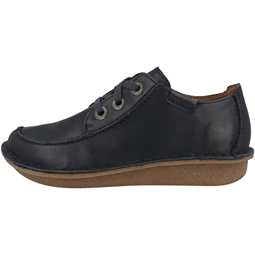 Clarks Damen Funny Dream Oxford, Navy Leather, 42 EU