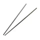PULABO Suef 1 Paar China Edelstahl Essstäbchen Gravurmuster Lebensmittelstäbchen Tragbare wiederverwendbare Essstäbchen Sushi Hashi 1 langlebig
