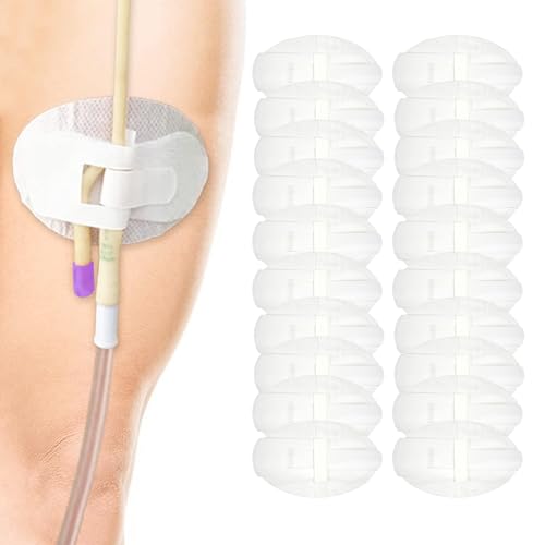 20Pcs Katheter Stabilisierung Gerät Urinary Bein Bag Bein Strap Halter Aufkleber, Statlock Foley Katheter Halter Adhesive Katheter Supplies für Single/Double Tube, G Tube und Feeding Tube an Ort (20)