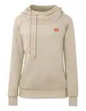 Cassiecy Hoodie Damen Winter Langarm Stehkragen Kapuzenpullover Warme Casual Pullover Hoody mit Kapuze（ Khaki,M