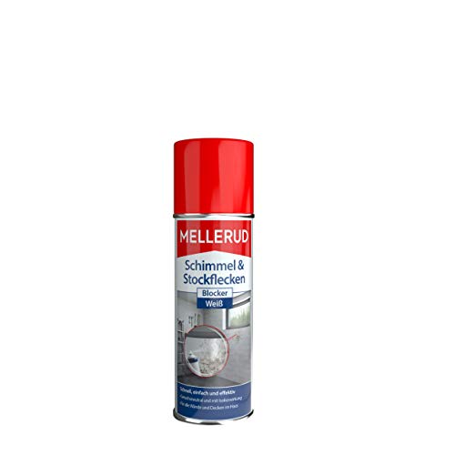 MELLERUD Schimmel & Stockflecken Blocker | 1 x 0,2 l | Weißes, hochdeckendes Farbspray gegen Schimmel- und Stockflecken und zahlreiche Verschmutzungen