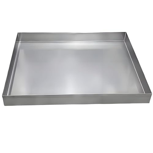 Tragbare Auffangwanne für Klimaanlagen, Wasserauffang und Ablaufwanne aus Edelstahl für Innen-Und Außengeräte, Waschmaschinenwanne(80x60x4cm/31x24x1.6in)