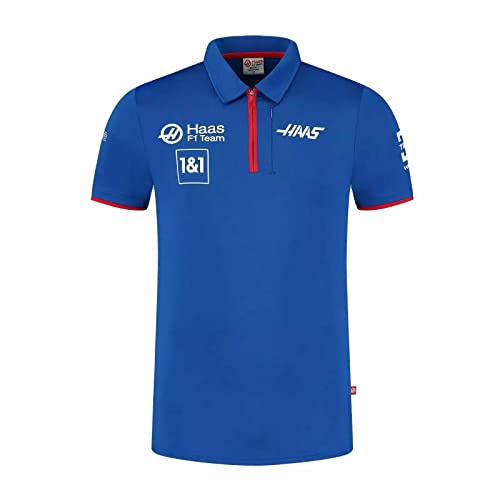 Haas F1 Team Men Polo, Blue, L