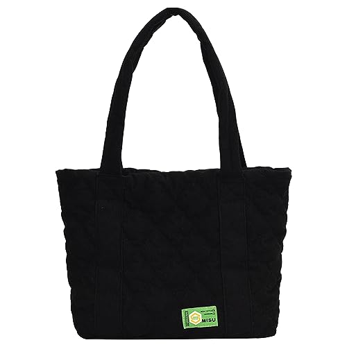 ARVALOLET Damen-Handtasche mit Rautensteppung, Reißverschluss, Polsterung, Umhängetasche, trendige, große Kapazität, vielseitige Winter-Shopper-Tasche