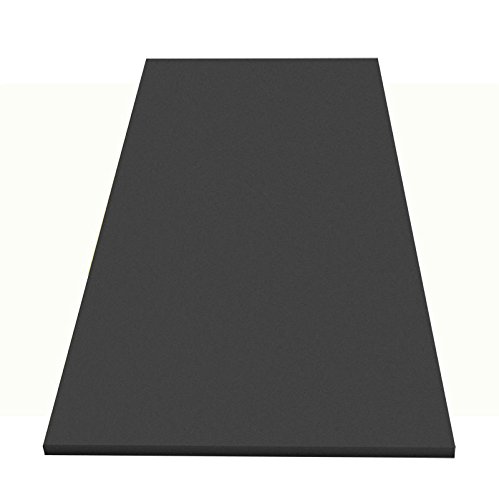 Akustikschaumstofff Glatt 2000, 200x100x2cm, Anthrazit Schwarz