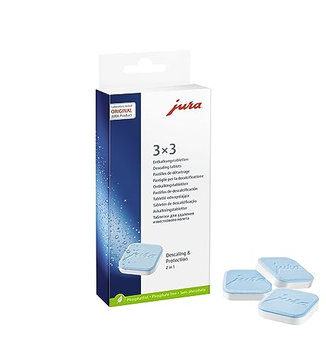 JURA original - Entkalkungstabletten für 3 Entkalkungsvorgänge - TÜV-zertifizierte Hygiene - 3er-Pack - 61848, Weiß