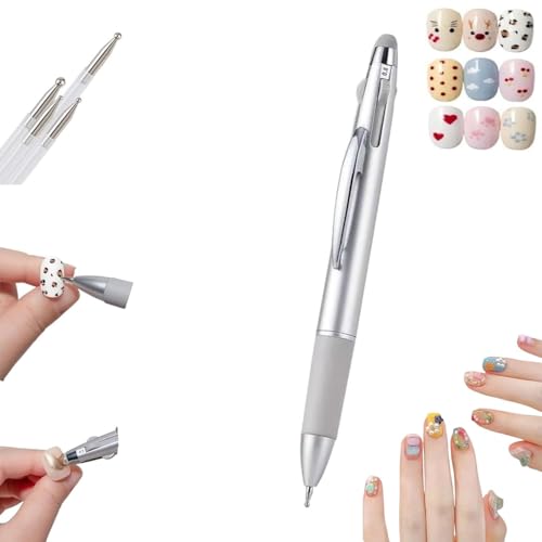 5-in-1 Nagelkunst-Punktierstift, Nagel-Punktierstift, 5-in-1, professionelles Nagelkunst-Werkzeug, Punktierwerkzeug, Nagelkunst-Punktierstift, Nagelkunst-Punktierwerkzeug zum Malen, Formen (1 Stück)