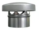 Baumeister.tech Regenhaube aus Tinanzink Schornsteinabdeckung Dachentlüfter Entlüftungshaube Schornsteinschutz (80 mm)