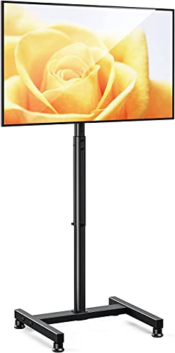 AM alphamount TV Ständer TV Bodenständer für 13-50 Zoll Flach & Curved Fernseher bis zu 20 KG, Monitor TV Stand mit Neigung, Höhenverstellbarer TV Standfuss Max. VESA 200 x 200 mm