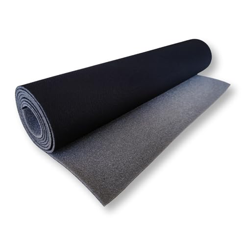 TAPHICEROS Dachhimmel Stoff, 100 x 180 cm, Schwarz, Meterware Textil Innenraumverkleidung Autostoff Reparatur Autohimmelstoff, Autohimmel, Bezugsstoff Polster, Auto Caravan Boot Wohnmobil DIY