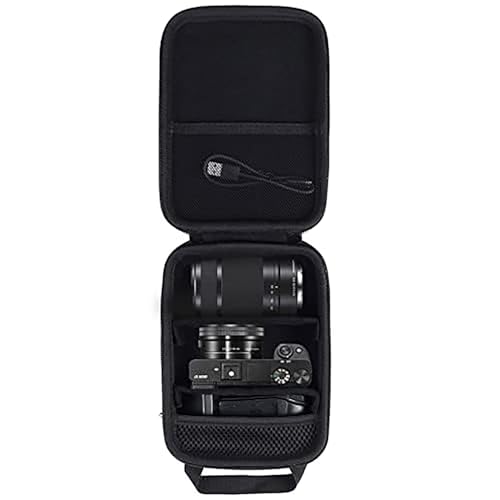 Aenllosi Harte Hülle Tasche für Sony Alpha 6000 6300 6400 6500 Systemkamera, schwarz (Nur Tasche)