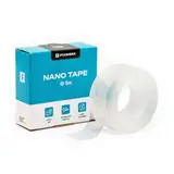 FIXWERK Einseitiges Nano Tape | Einseitiges Klebeband | Extra stark | Klebeband ablösbar | waschbar & wiederverwendbar | transparent | 3cm x 5m x 0,5mm