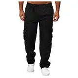 Generisch Herren Cargohose mit Gürtel Cargo Hose Freizeithose Wanderhose Trekkinghose Outdoorhose Herren Hosenträger Leder Arbeitshose Jeans Stretch Fitnesshose Herren Lang Bunt