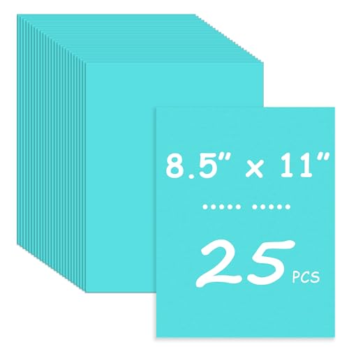 25 Blatt blauer Karton, 21,6 x 27,9 cm, Kartonpapier, 41,7 kg/250 g/m² dickes Papier, Kartonpapier für Einladungen, Kartenherstellung, Bürodruck, Papierbasteln, Hochzeit