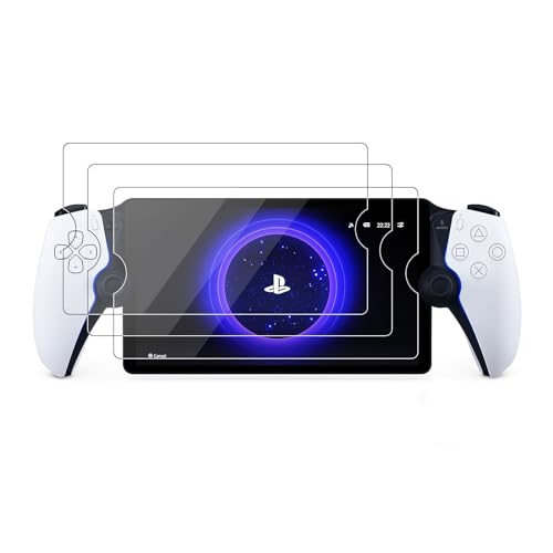 DUEQID 3 Stück Schutzfolie kompatibel mit Play Station PS Portal,Panzer Schutz Glas No-Bubble Anti-Kratzen Ultra-klar 9H Härte Gehärtetes Glas Displayschutzfolie für PS Portal