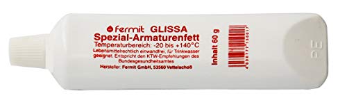 Fermit (GLISSA Spezial-Armaturenfett) nach NSF-H 1 freigegeben und nach DIN 51502 des Bundesgesundheitsamtes (60 Gramm Tube), Silikon, Paste