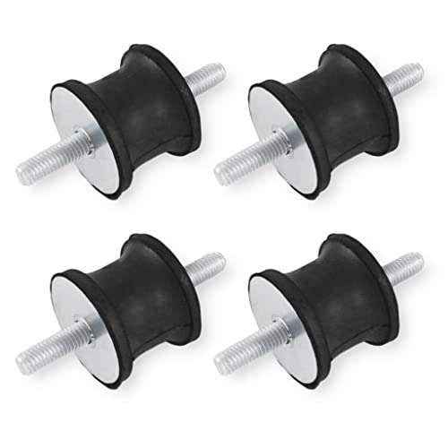 4x Gummipuffer Anti-Vibration Schwingungsdämpfer Silentblock Maschinenfüße Metall Gewinde ((D) M8 38x30mm)