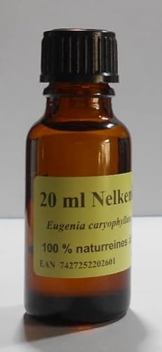 20 ml Nelkenöl (Eugenia caryophyllata), Gewürznelkenöl, 100% naturreines ätherisches Öl