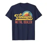 Metallhändler Vintage Sonnenuntergang Beruf Retro Job Titel T-Shirt