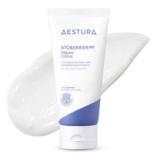 AESTURA ATOBARRIER365 CREAM mit Ceramid Korean skincare 100 Std. Feuchtigkeitspflege mit Sichtbare Kapsel Gesichtscreme für trockene & empfindliche Haut Dermatologisch getestet 80mL