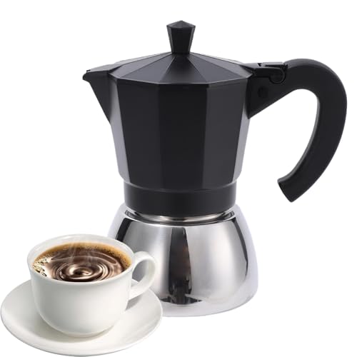 Generisch Kaffeemaschine für den Herd, Kaffeemaschine für den Herd - Kaffeemaschine aus Edelstahl | Klassische Espresso- und Kaffeemaschine für den Herd, kleine Kaffeekanne für Männer und Frauen