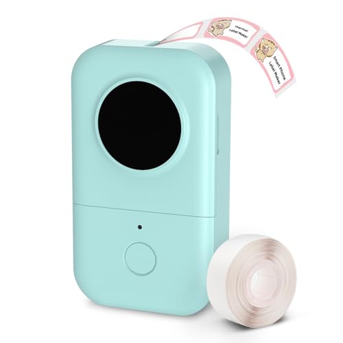 Phomemo D30 Etikettendrucker, Mini Bluetooth Etikettiergerät Tragbarer beschriftungsgerät selbstklebend Labeldrucker, Handgerät Kabelloser Label Printer Für Zuhause, Büro, Schule