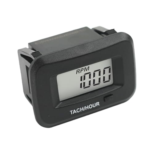 Runleader DC5V bis 65V Digital Hours Drehzahlmesser, wasserdichtes Design für Gartentraktor, Generator, ATV, Marine, Schneemobil usw.