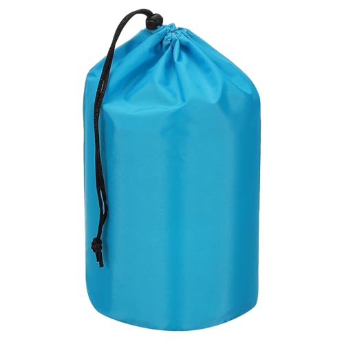 PATIKIL Stuff Sack, 5 x 10 Zoll Wasserdichter Outdoor-Aufbewahrungssack Tragbarer Zugband-Staubschutzbeutel Leichter Schlafsack für Camping Wandern Rucksackreisen, Blau