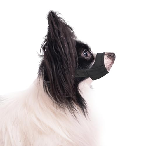 Maulkorb für Hunde mit Kurzer Schnauze, Maulkorb für Kleine und Mittelgroße Hunde Weich Maulkorb Gegen Beißen und Bellen Dog Muzzle für Chihuahua Hiromi Shih Tzu, Schnauzenumfang 14-17,8cm