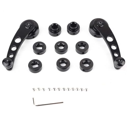 Zohisin 2pcs Legierungster Fensterhandle Riser Wickler Crank Verbessert den Mode Sinn und einfach zu bedienen für und Classic Cars. (Schwarz)