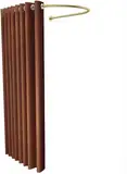 Präsentieren Sie einen stehenden Umkleideraum mit verschiebbaren Ringvorhängen und einem einfachen U-Bar-Umkleideraum for die Privatsphäre von Tänzern und Erwachsenen(Brown 1,100x95cm/39.4inx37.4i)
