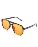 TPZORJX 1 Paar eckige Sonnenbrille im Retro-Stil Damen Herren 70er-Jahre-Retro-Modebrille Klassisches Doppelsteg-Design