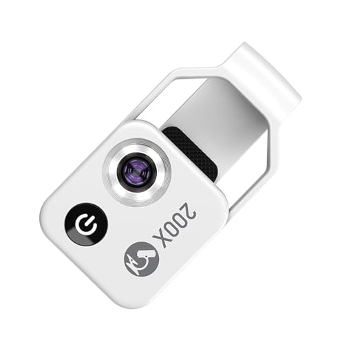 Zkydhbd 200x Pocket Phone Mikroskop Mit LED Licht/Universell Digitaler Mikroskopkamera Anhänge Für Die Meisten Smartphone Telefon Microskop Clips