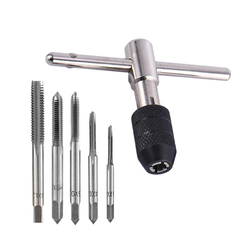 Gewindebohrer Set, Gewindebohrer Satz, Tap Wrench Set, Gewindeschneider Halterschlüssel, Geeignet für Elektromechaniker, Ingenieure, Elektriker für Den Einsatz in Begrenzten Räumen
