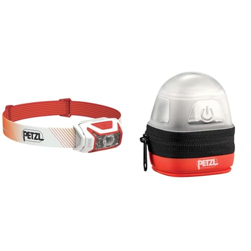 PETZL Unisex – Erwachsene ACTIK CORE Wiederaufladbare Frontlampe, Rot, U & - Gürteltasche NOCTILIGHT - Unisex, Mehrfarbig, Leicht, Einheitsgröße