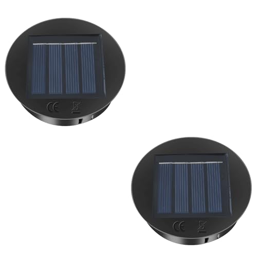CNMTCCO Solarleuchten Ersatzteile 2-4 Stück 8CM 1.2V 600mAh LED Solar Panel for Outdoor Hanging Laternen, IP44 Waterproof Solar Light Bulb Replacement, for Garden Patio Table Light Decor (2)