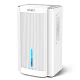 Luftentfeuchter, elektrischer Luftentfeuchter, 650 ml/T (2,1 L), Geräuschpegel unter 45 dB, für 10 Quadratmeter große Wohnungen, Badezimmer, Keller, Einzelader, Farbiges Nachtlicht, weiß